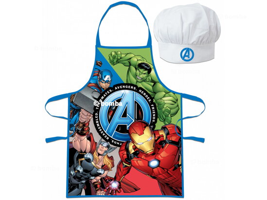 Kinderschürze mit Kochmütze Avengers Heroes