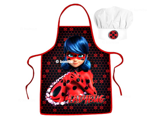 Kinderschürze mit Kochmütze Miraculous Ladybug