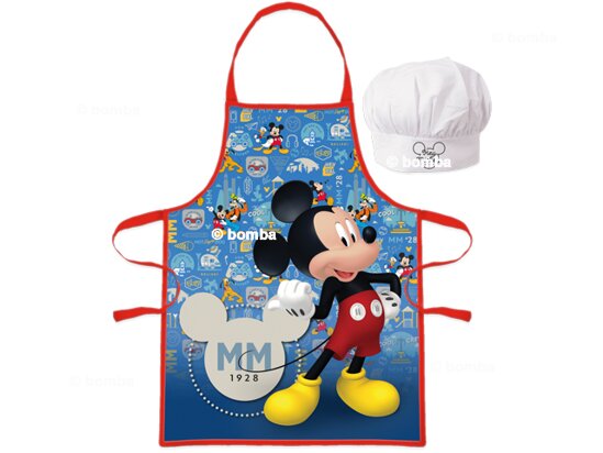 Kinderschürze mit Kochmütze Mickey Mouse
