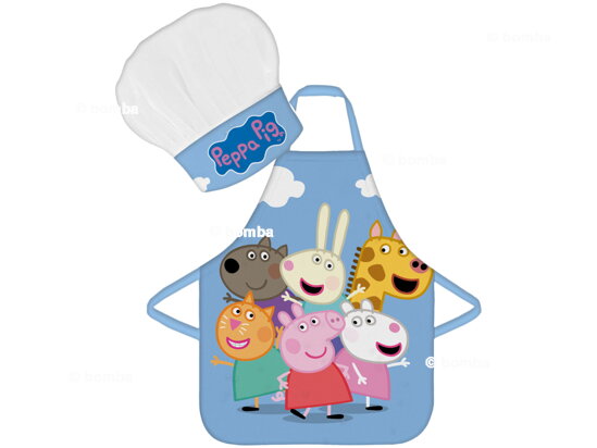 Kinderschürze mit Kochmütze Peppa Wutz