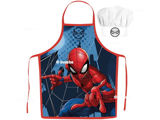 Kinderschürze mit Kochmütze Marvel Spiderman