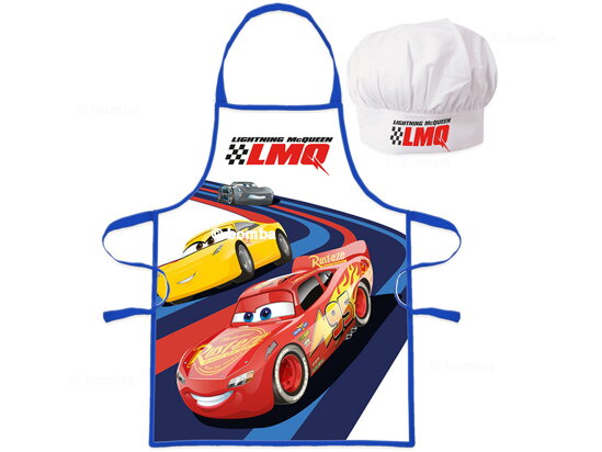 Kinderschürze mit Kochmütze Cars McQueen