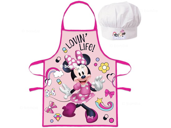 Kinderschürze mit Kochmütze Minnie Mouse