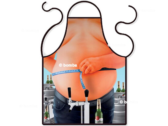 Schürze Mann mit Bierbauch