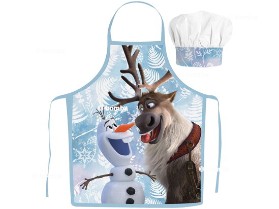 Kinderschürze mit Kochmütze Frozen Sven & Olaf