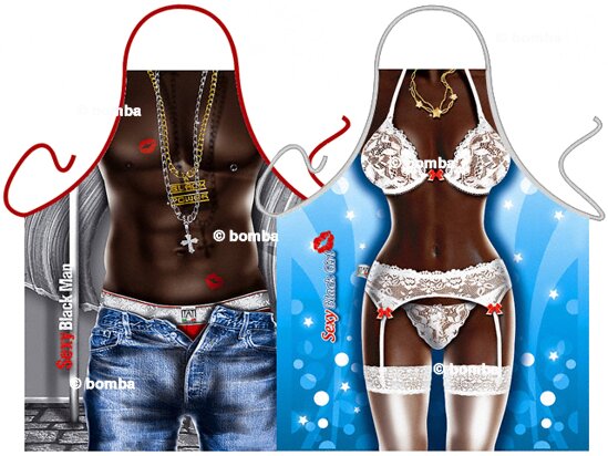 Schürzen Sexy Black Man and Girl