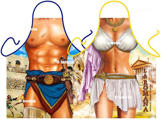 Schürzen Gladiator und Römerin
