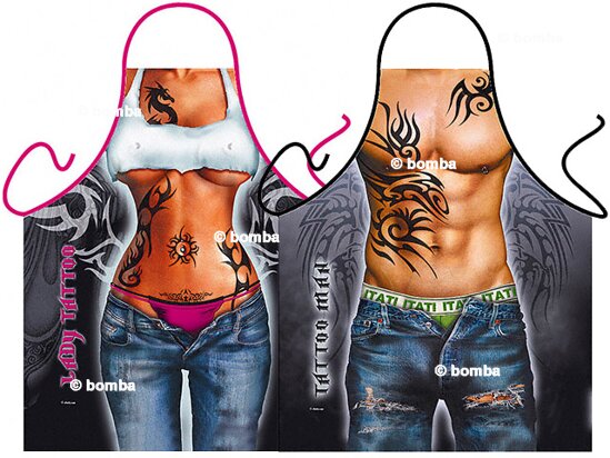 Schürzen Tattoo Mann und Frau