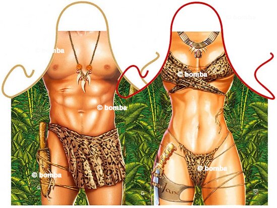Schürzen Tarzan und Jane
